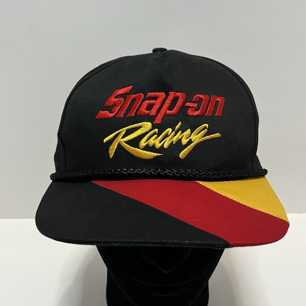 Vintage Snap-on Racing Black Red Yellow Hat SnapBack "Nothing Comes Close"